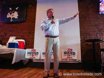 Husted uses campaign rally to attack opponent