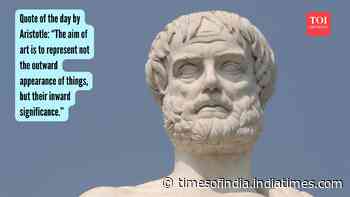 Quote of the day by Aristotle: “The aim of art is to represent not the outward appearance of things, but their inward significance.”