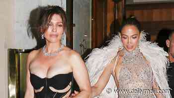 Jennifer Lopez is upstaged by her own SISTER in rivaling racy gown as the duo kick off singer's 57th birthday celebrations in Paris