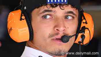 Lando Norris makes a flying getaway after being busted enjoying a late-night date with controversial influencer Alix Earle at a London club as she makes an impression on the F1 star in a very low-cut dress