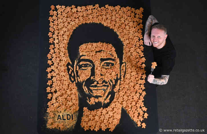 Aldi team up with artist to unveil giant Jude Bellingham portrait