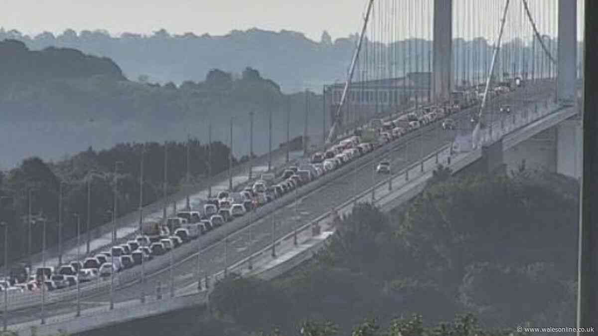 All traffic held on Severn Bridge following crash