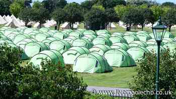 Rows of tents spotted at park in Merseyside