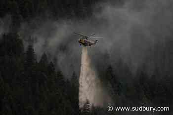 Boston Bar, B.C., residents look on as wildfire burns near small highway community