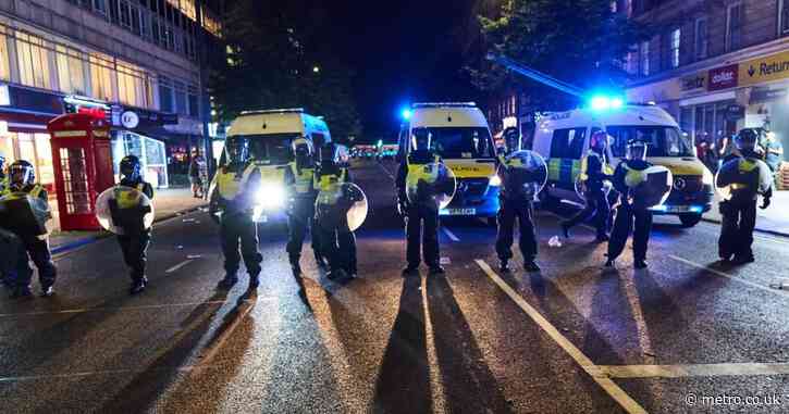 Police clash with football fans at Edgware Road with officer in hospital