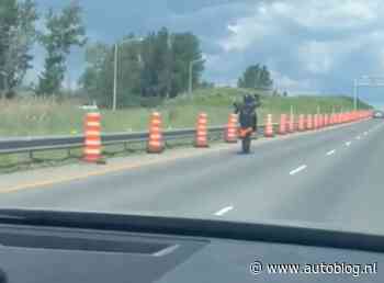 Wheelie op de snelweg, wat kan er nou foutgaan?