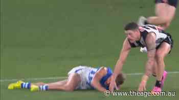 Roos youngster concussed in Pie's tackle