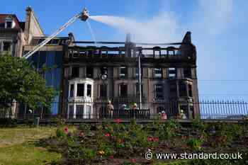 Firefighters leave scene of blaze on Princes Street but road remains closed