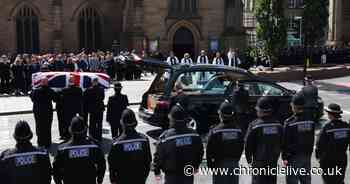 Moving pictures show Newcastle at a standstill as PC Jess Turnbull receives police send-off