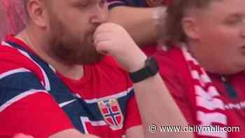 Viral Norway fan who REFUSES to join the 'Viking row': World Cup supporter says celebration is 'stupid' and 'factually wrong' - because they actually SAILED across the Atlantic