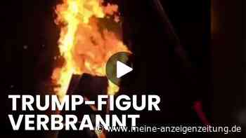 Iraner verbrennen Trump-Figur aus LEGO – Video zeigt die Szene