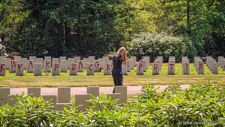 Rode verf en scheldleuzen: Sovjetgraven nabij Amersfoort doelwit vandalen