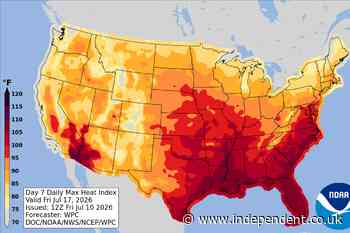 Heatwave set to scorch US as meteorologists warn ‘unusually large’ heat dome is ‘not to be played with’