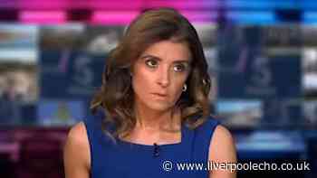Viewers spot awkward moment Channel 5 presenter appears to 'roll her eyes' on live TV