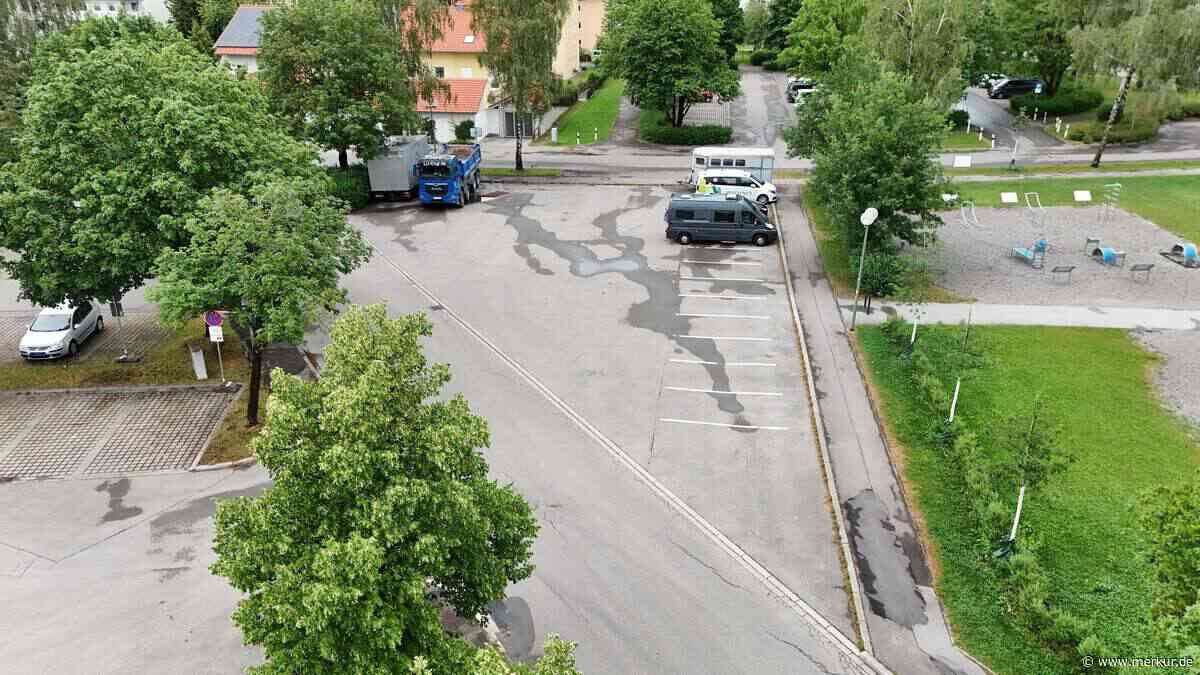 Peiting entsiegelt Asphaltfläche, geparkt kann dennoch werden