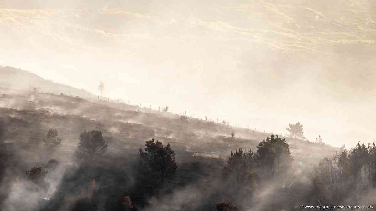 Tintwistle wildfire flares up again as moorland size of 350 football pitches scorched