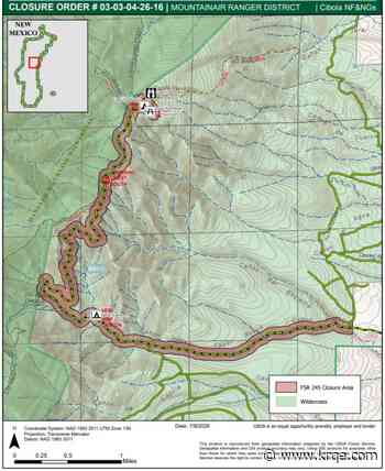 Cibola National Forest, National Grasslands temporarily closes road near Capilla Peak Lookout