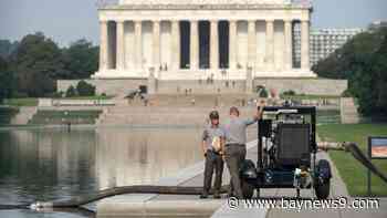 Crews draining Lincoln Memorial Reflecting Pool again as part of Trump's troubled revamp