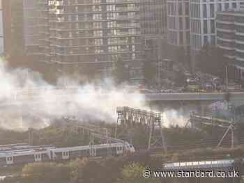 Stratford station closed as fire near tracks causes travel chaos