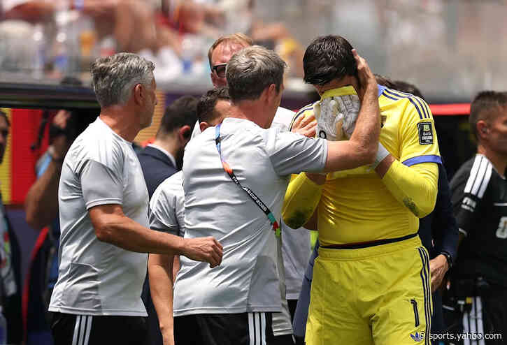 World Cup 2026: Belgium goalkeeper Thibaut Courtois forced off due to injury during quarterfinal loss to Spain