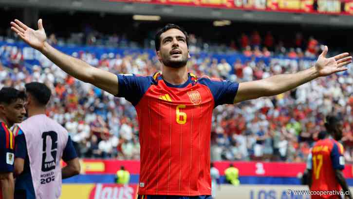 Merino aprovechó un error de Lammens en el final para el 2-1 de España ante Bélgica