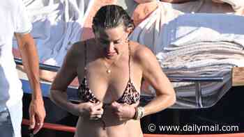 Kate Hudson shows off her enviable body in tiny G-string bikini on Amalfi Coast family vacation