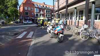 Auto en fietser botsen bij Veemarktstraat