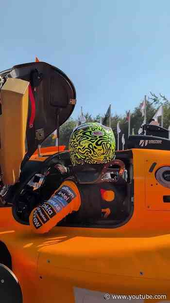 Lando Norris taking the MCL-HY for a spin 🤝