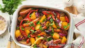 Mary Berry's one-pan sausage traybake is 'so quick and easy to put together' and is ready in 1 hour