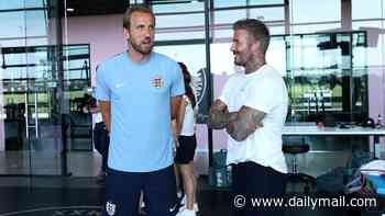David Beckham welcomes Harry Kane & Co to his Inter Miami base as Romeo and Cruz watch training on eve of England's World Cup quarter-final clash with Norway