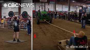 Competitors battle it out in feats of strength for Farmer Games
