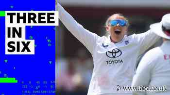'She's cleaned up!' - Ecclestone takes three wickets in six balls