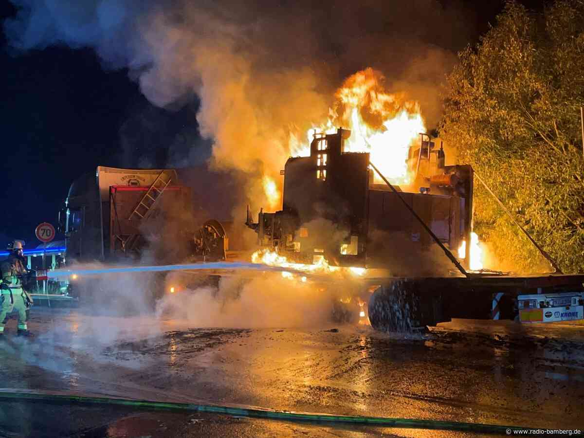 Lkw brennt auf Bundesstraße – Schaden in Millionenhöhe