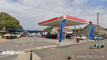 Man in critical condition after petrol station crash