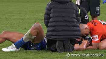 Bulldogs captain stretchered off