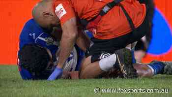 Promising update after distressing scenes as Dogs star stretchered off in Raiders stunner — Big Hits