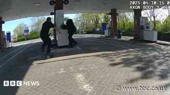 Officer praised for preventing petrol station fire