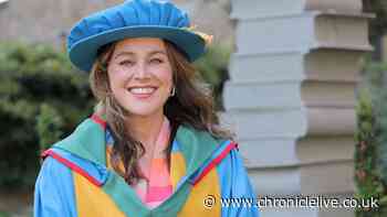 Geordie actress Jill Halfpenny 'absolutely thrilled' as she receives honorary degree in Newcastle