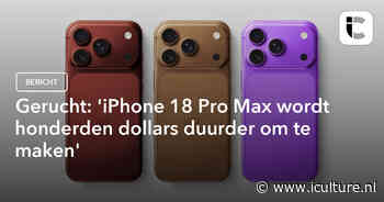 Gerucht: ‘iPhone 18 Pro Max wordt honderden dollars duurder om te maken’