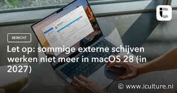 Let op: sommige externe schijven werken niet meer in macOS 28 (in 2027)