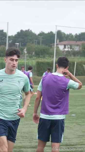 👣 Manex Lozano trabaja en su recuperación de la rotura de ligamento cruzado de su rodilla derecha.