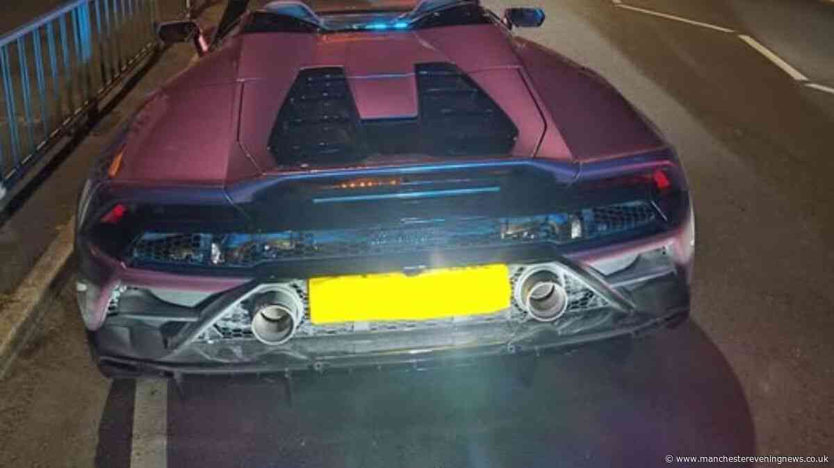 Lamborghini seized by police in Bolton after reports of 'sports cars using roads as a race track'