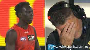 ‘Something is not right’: Suns sink to horror low as star’s brain fade, crowd clash mar Crows win