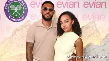 Pregnant Leigh-Anne Pinnock steps out for the first time with husband Andre Gray at Wimbledon after announcing she's expecting her third child