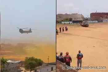 Helicóptero militar de EE UU llegó a Tucacas con ayuda humanitaria
