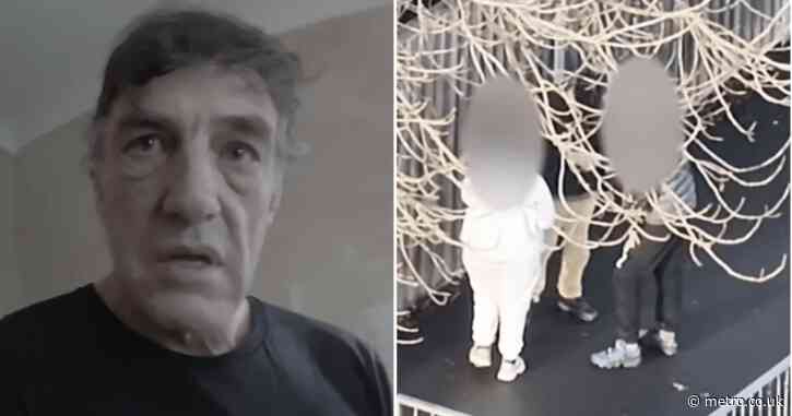 Moment man brazenly does drug deal next to primary school