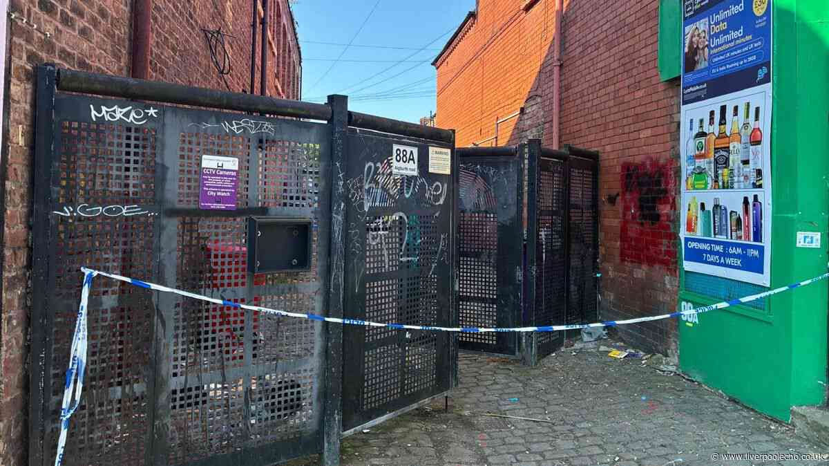 Three people arrested after alleyway cordoned off by police