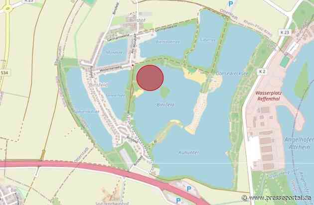 FW Speyer: Badeverbot! im nordwestlichen Bereichs des Binsfeld Sees