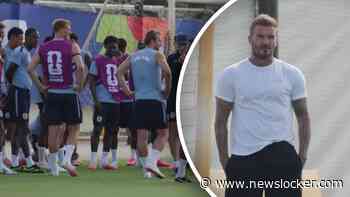 Zien: Beckham duikt op bij laatste training voor WK-kraker tegen Noorwegen