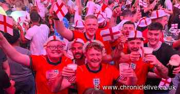 Fans out in force in Newcastle city centre to watch England take on Norway in World Cup quarter-final